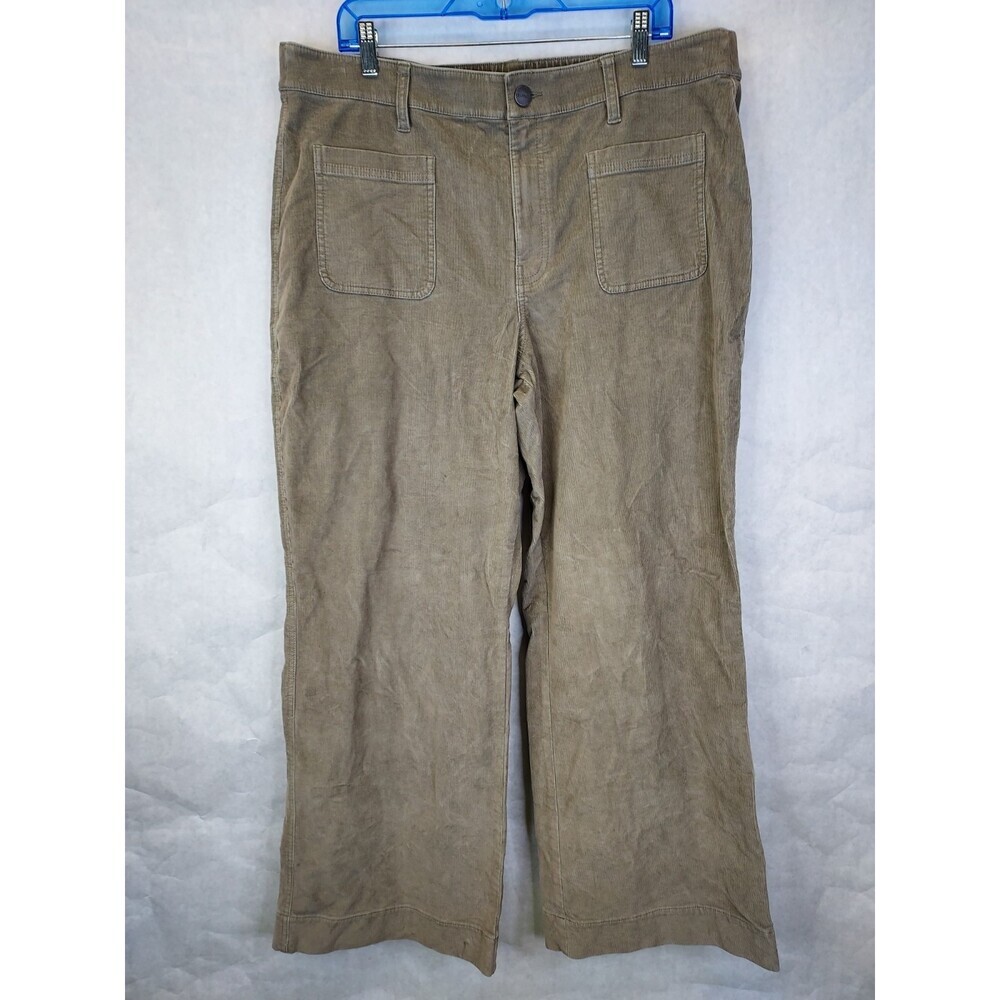 UpWest Corduroy Pants Women's XL High Rise Wide Leg Baggy Trousers Preppy NEW